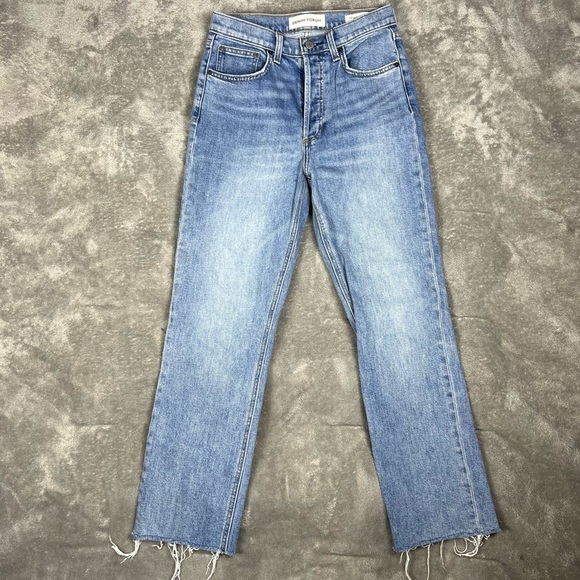 Aritzia Jeans Womens 26 Denim Forum The Arlo High Rise Straight Leg 28L Denim - Picture 3 of 13